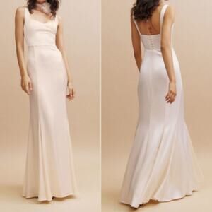Reformation Payton Maxi Dress NEW Satin Sweetheart Neckline Fior Di Latte 6
